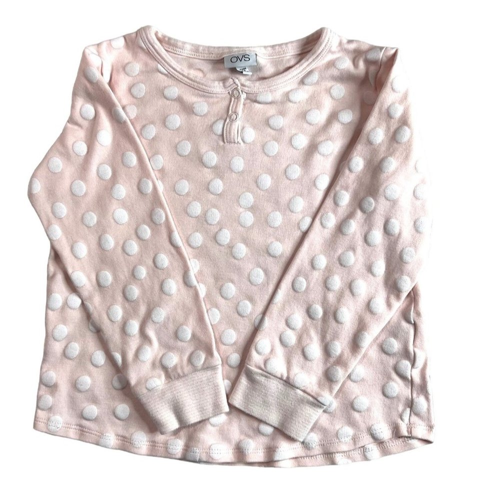 OVS Girls Pink and White Polka Dots Shirt Size 7-8 Years